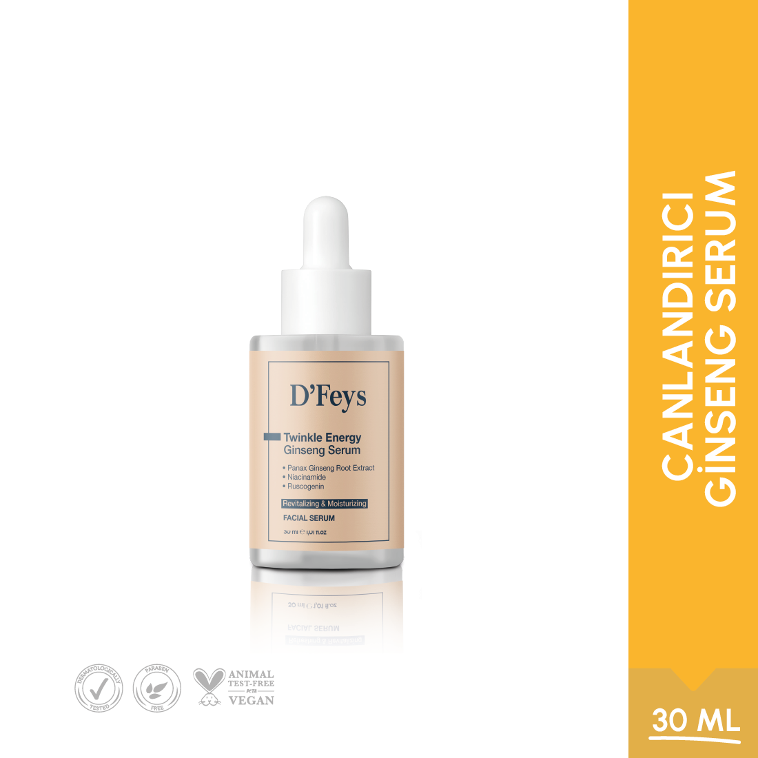Ferahlatıcı ve Canlandırıcı Ginseng Serum 30ml