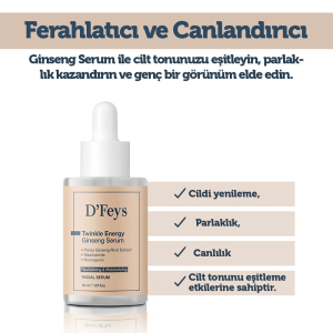 Ferahlatıcı ve Canlandırıcı Ginseng Serum 30ml - 7